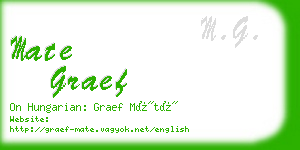 mate graef business card